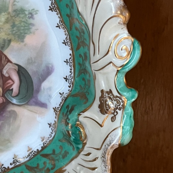 Antique Victoria Austria Porcelain Cabinet Portrait Bowl. Angelica Kaufman Scene - Picture 2 of 7